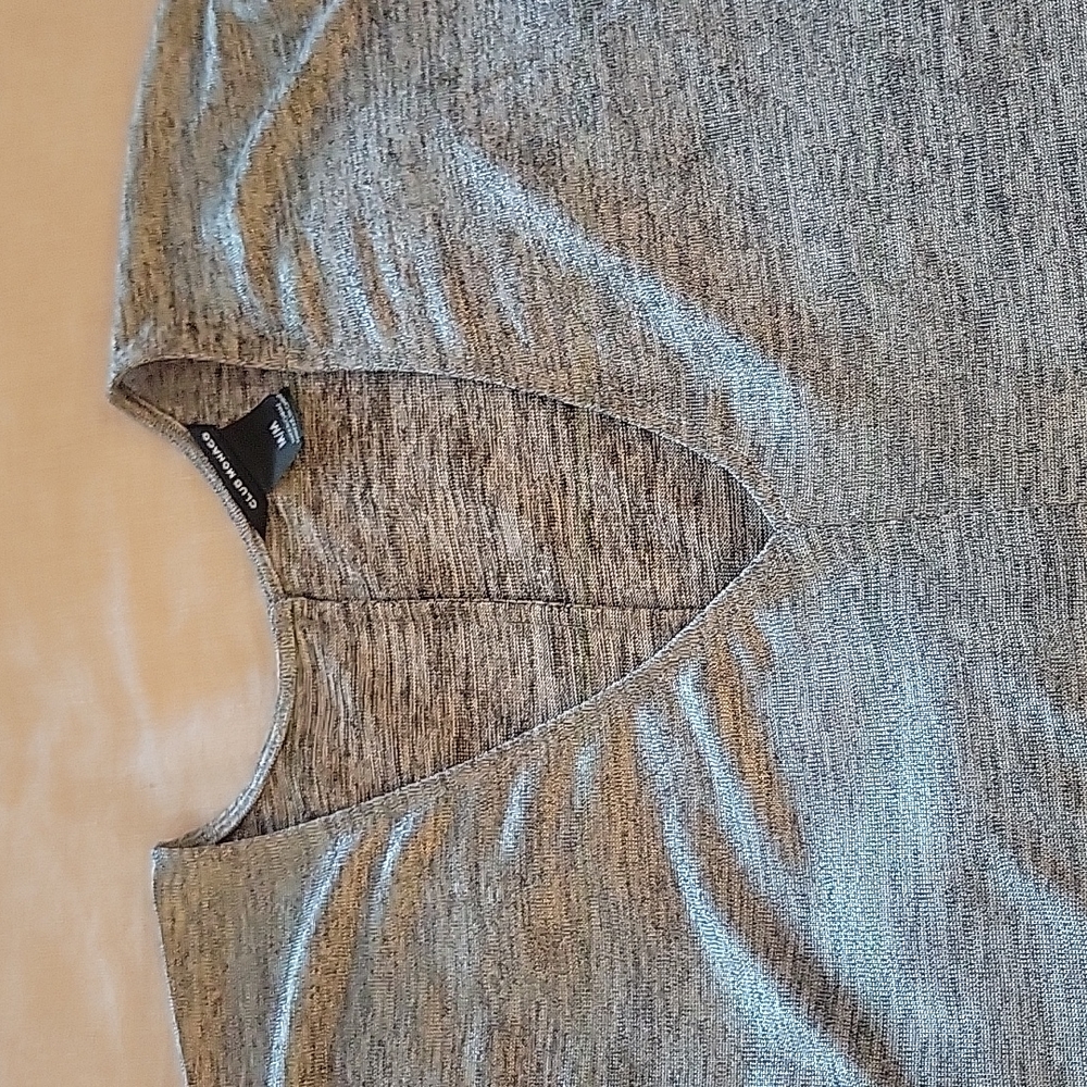 Club Monaco Silver Metallic Shirt Size Medium